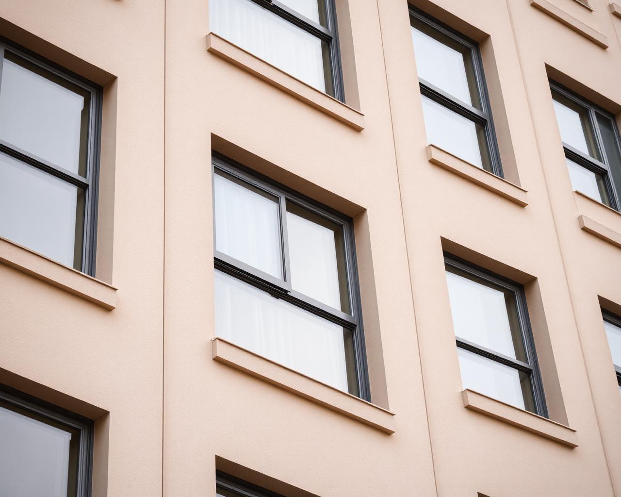 Façade contemporaine, lumière du jour